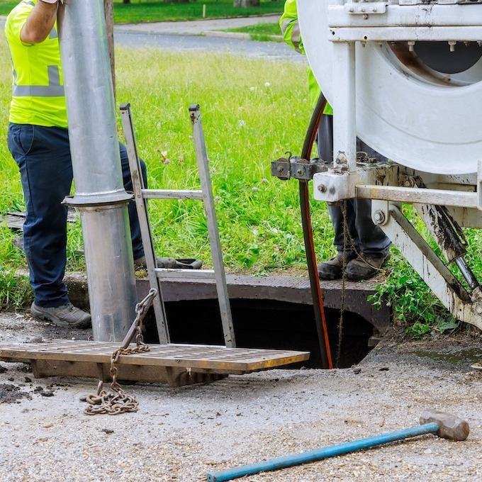 Sewer line cleaning and replacement