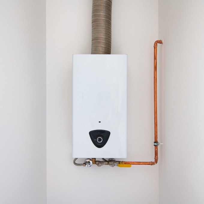 New tankless water heater installation